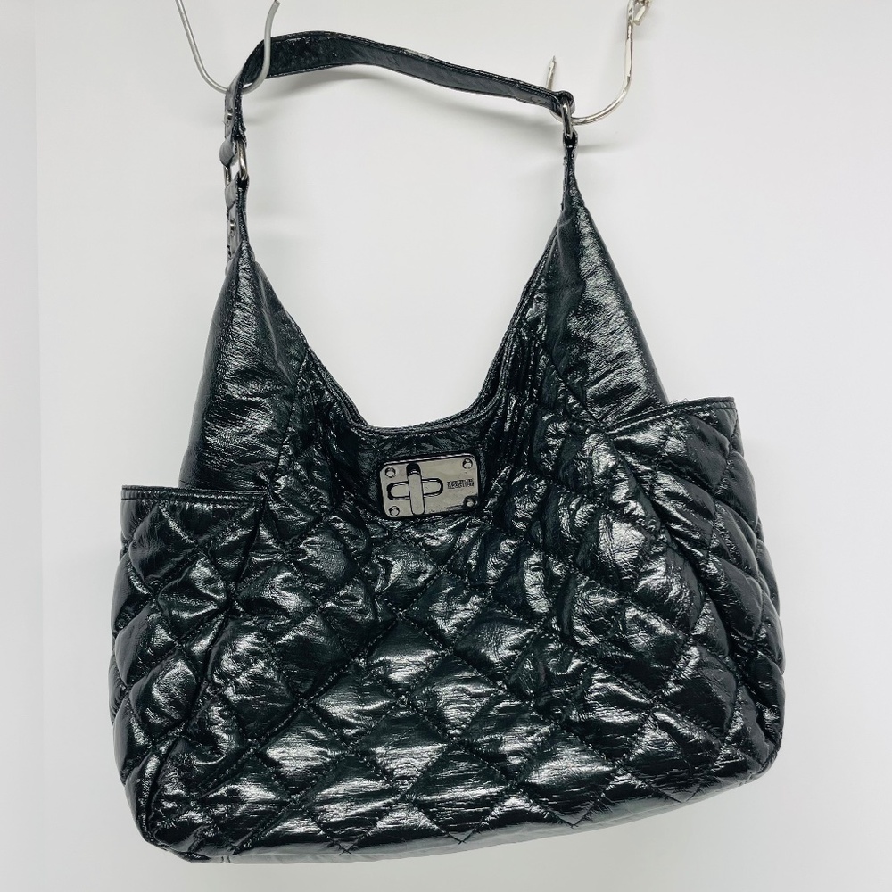 Quilted Black Large Shoulder Bag